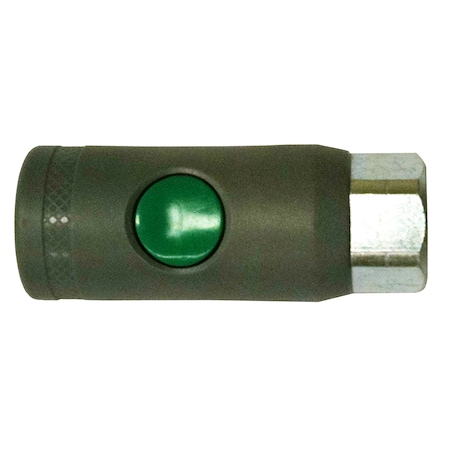 1/4 In. NPT Female, T-Style Safety Coupler